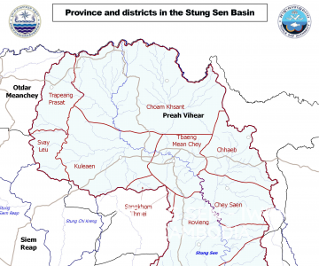 Map – Provinces and districts in the Stung Sen basin