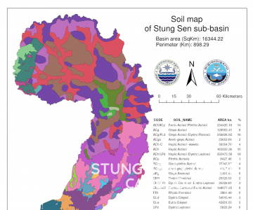 Map – Soil of the Stung Sen basin